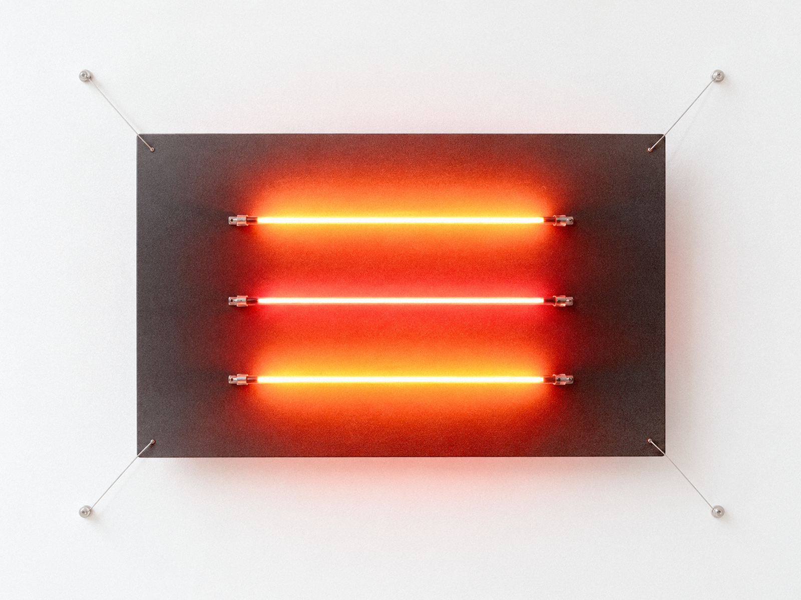 Architectural radiant electric fireplace with three infrared tubes